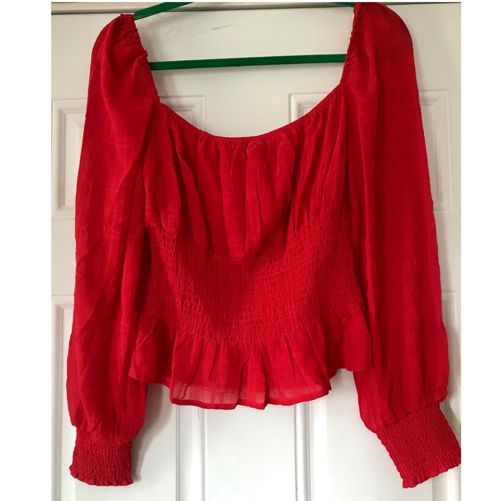 Fashion Nova Red Gypsy Style Blouse